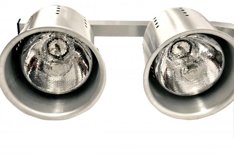 Omcan FW-CN-0533 20 In. Heat Lamp, 500W (2x250W), Adjustable Height, Infrared Bulbs
