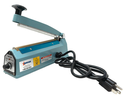 Omcan SE-CN-0203 8 In. Impulse Sealer, 0.08 in. Seal Width, Adjustable Timer