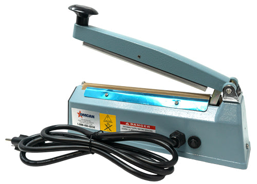 Omcan SE-CN-0203 8 In. Impulse Sealer, 0.08 in. Seal Width, Adjustable Timer