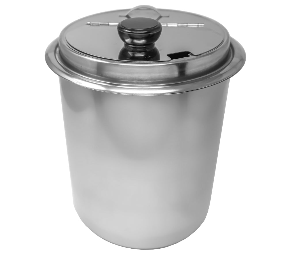 Omcan FW-CN-0010 13 In. Soup Kettle, 10.6 Qt, Black Powder Coated, Stainless Steel Lid
