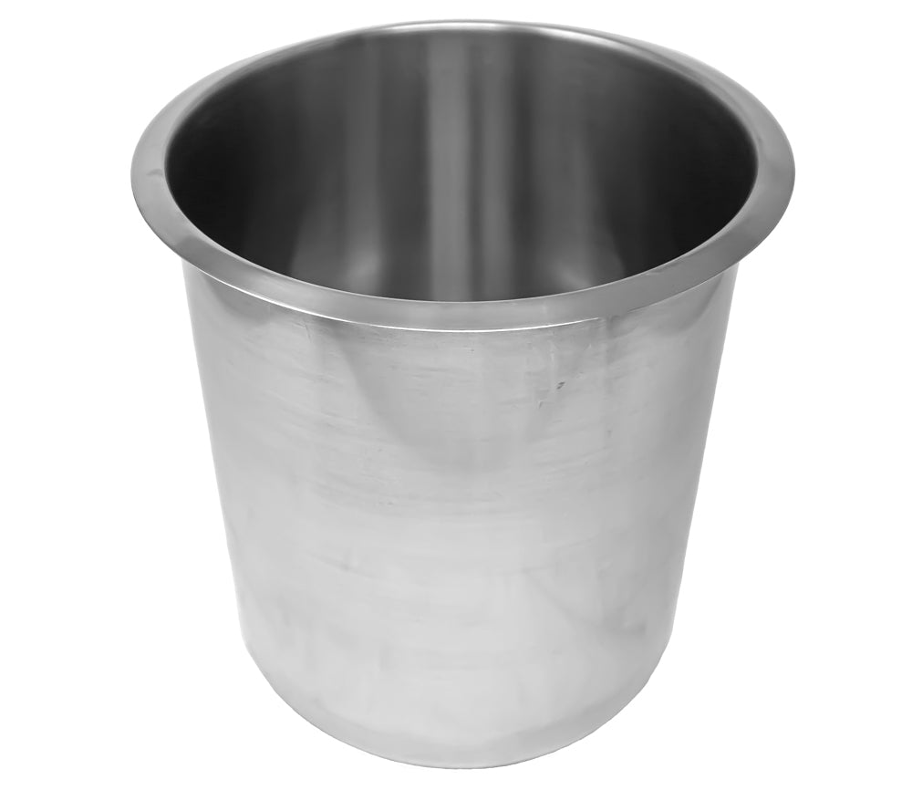 Omcan FW-CN-0010 13 In. Soup Kettle, 10.6 Qt, Black Powder Coated, Stainless Steel Lid