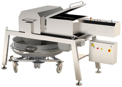 Omcan 47931 99" Hydraulic Cheese Grater Set, 20 HP, 1,200-3306.9 lb/hr, Vibrating Screen, AISI 304 Stainless Steel