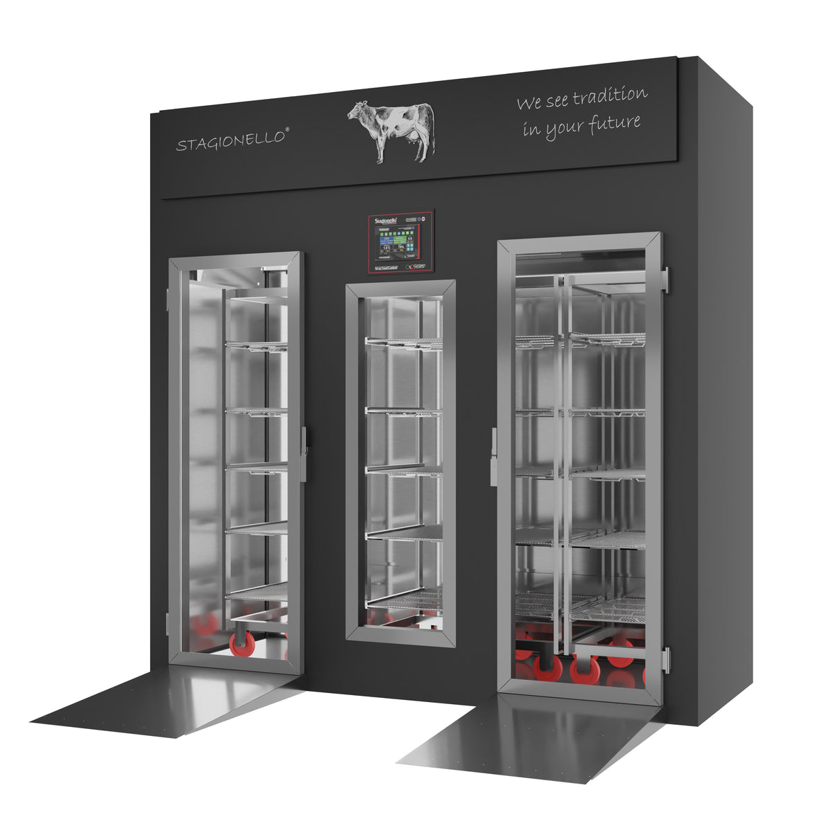 Omcan 45344 MATC400TF 881.8 lb Maturmeat Meat Maturation Cabinet, Stainless Steel, ClimaTouch and Fumotic, Three-Phase