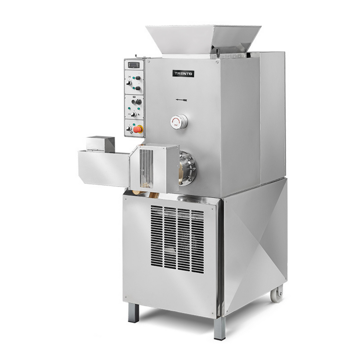 Omcan 13286 176 lb/hr Heavy-Duty Floor Model Pasta Machine, 5.5 HP Worm Drive, 2.5 HP Paddle, Water Cooling, Three-Phase