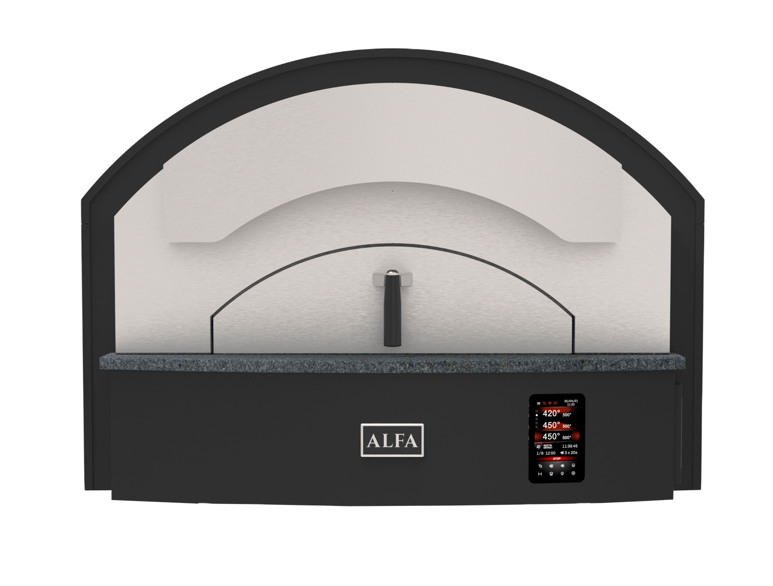 Omcan PE-IT-0006-E Alfa Zeno 6-Pizza Electric Deck Oven, Stainless Steel, Touchscreen, 240V/3Ph