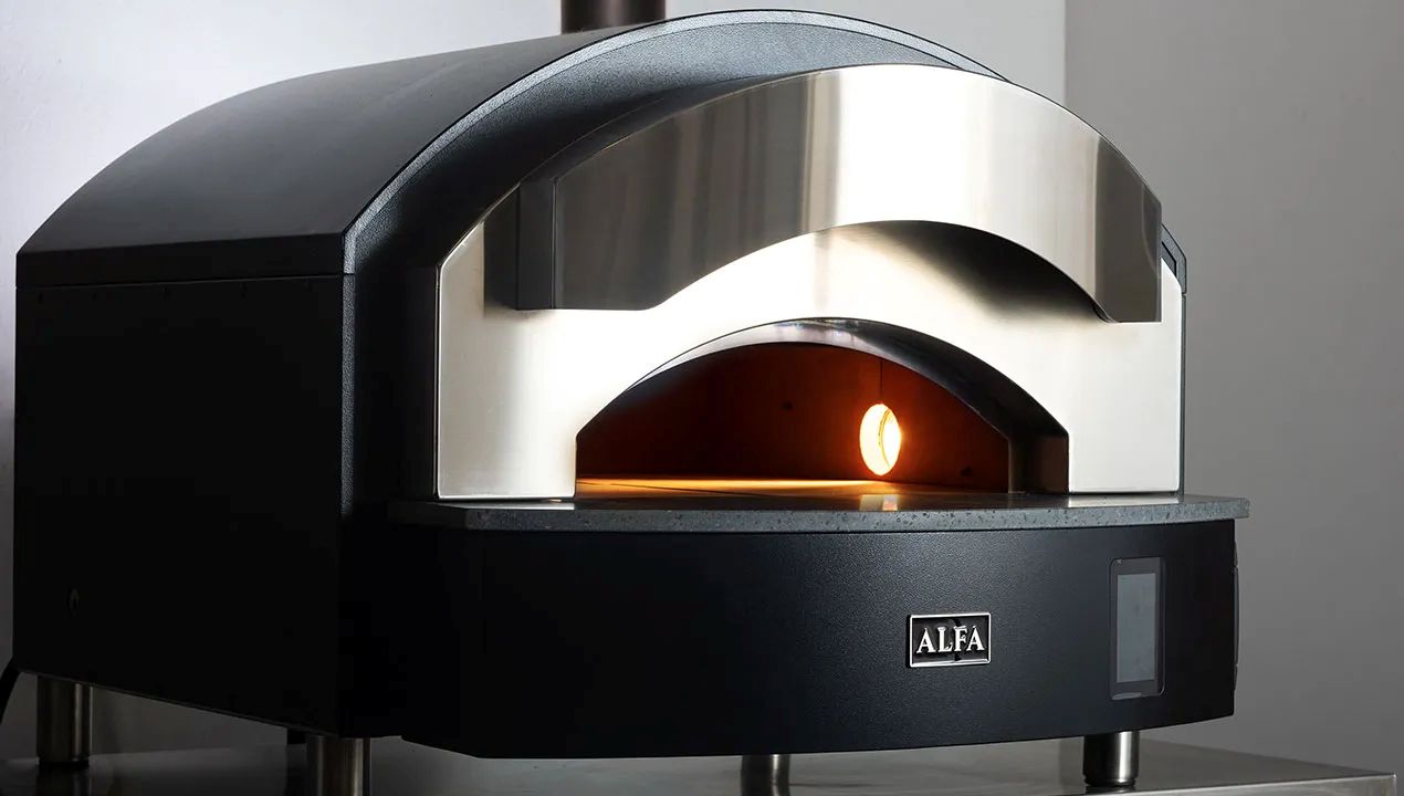 Omcan PE-IT-0004-E Alfa Zeno 4-Pizza Electric Deck Oven, Stainless Steel, Touchscreen, 240V/3Ph