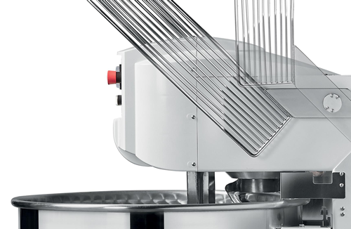 Omcan 49123 29 In. Avancini Heavy-Duty Spiral Dough Mixer, 164 Qt, 220 lb Dough Capacity, Dual Speed, Stainless Steel