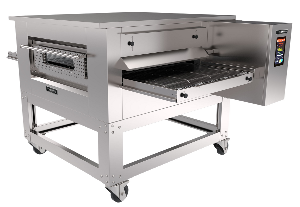 Omcan 46725 63" Electric Conveyor Pizza Oven, 20" Wide Belt, Ventilated Tunnel, Digital Touch Panel