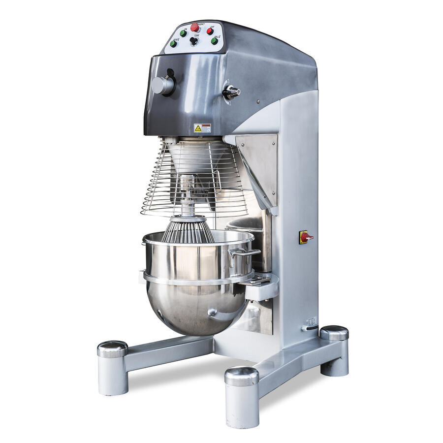 Omcan 44391 80 Qt Heavy-Duty Planetary Mixer, 3-Speed, Gear-Driven, Guard and Timer