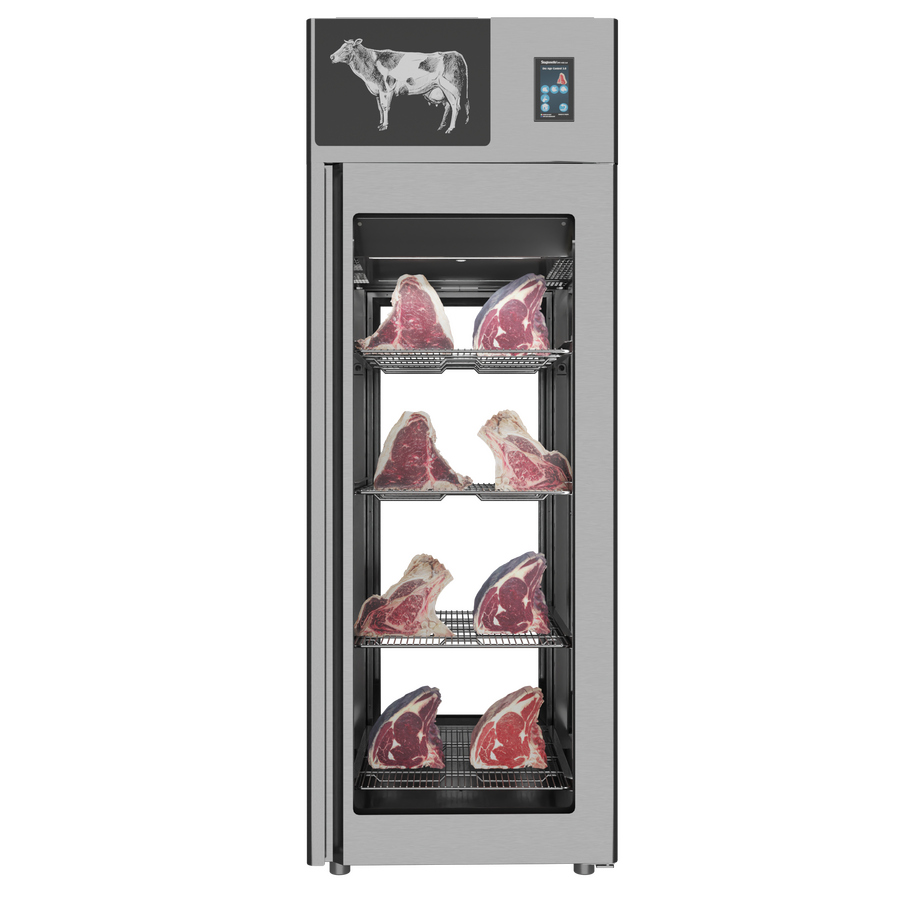 Omcan 48039 29 In. Stagionello 700L Dry Age Cabinet, 4-Glass View, Technology 2.0, Full Display