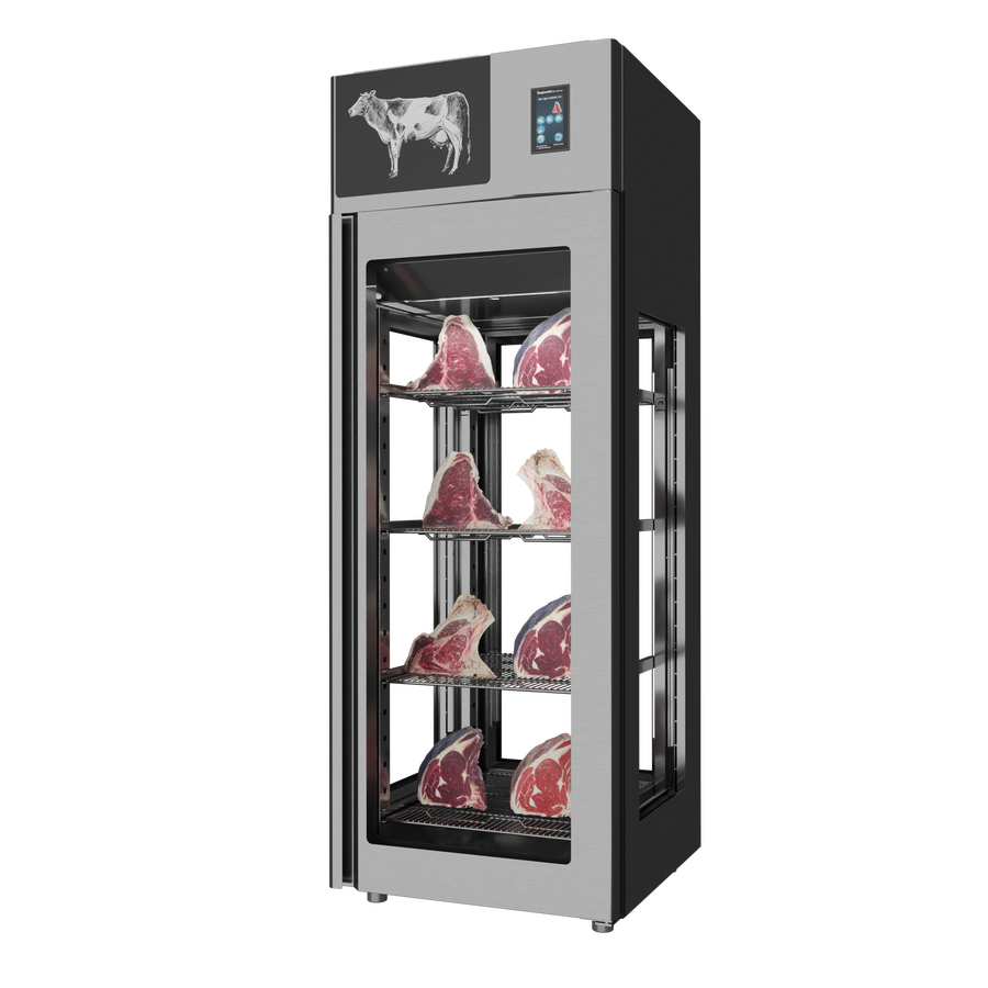 Omcan 48039 29 In. Stagionello 700L Dry Age Cabinet, 4-Glass View, Technology 2.0, Full Display