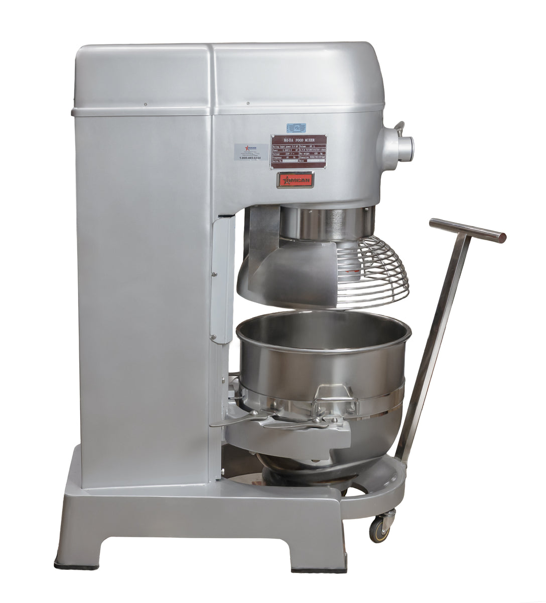Omcan MX-CN-0060-U 60 qt Stainless Steel Planetary Mixer, 4-Speed, 115V/1Ph, #12 Hub