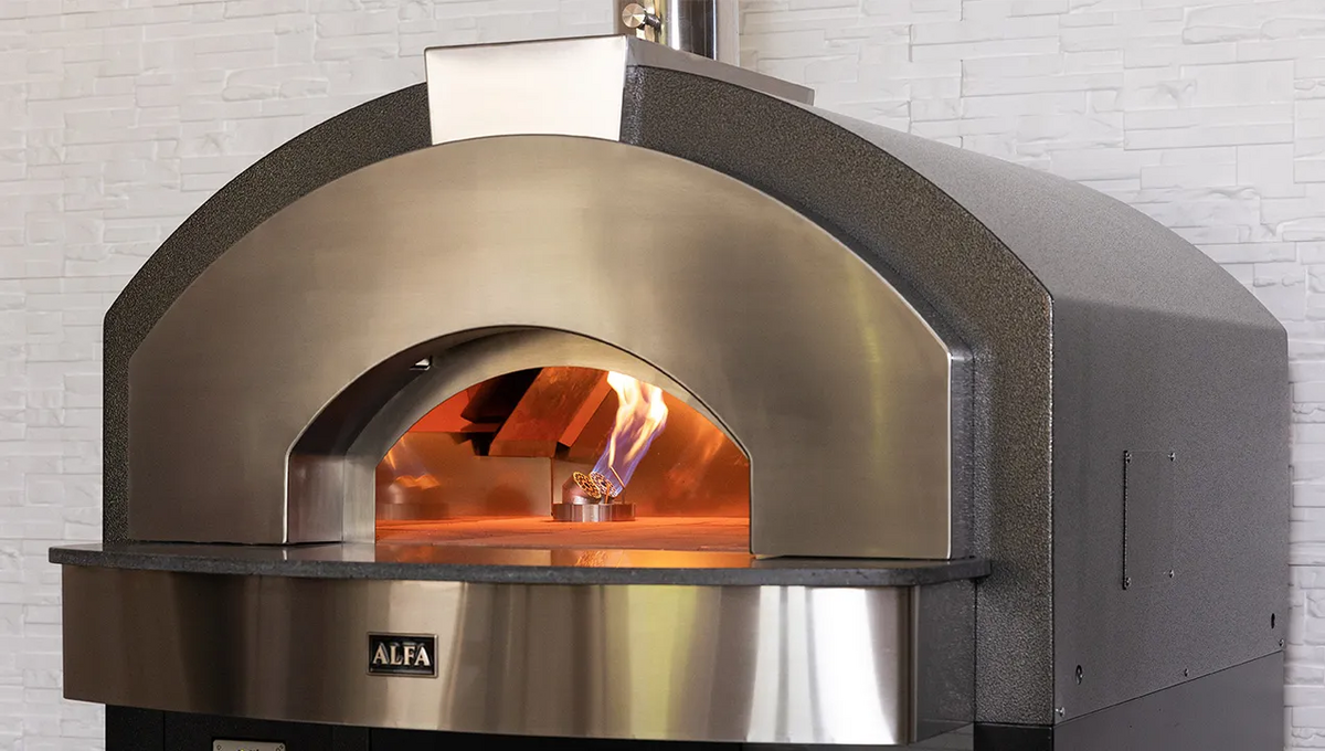 Omcan 59321 Alfa Quick Series 41" Natural Gas Pizza Oven, 2 Pizza Capacity, 40 Pizzas/Hour