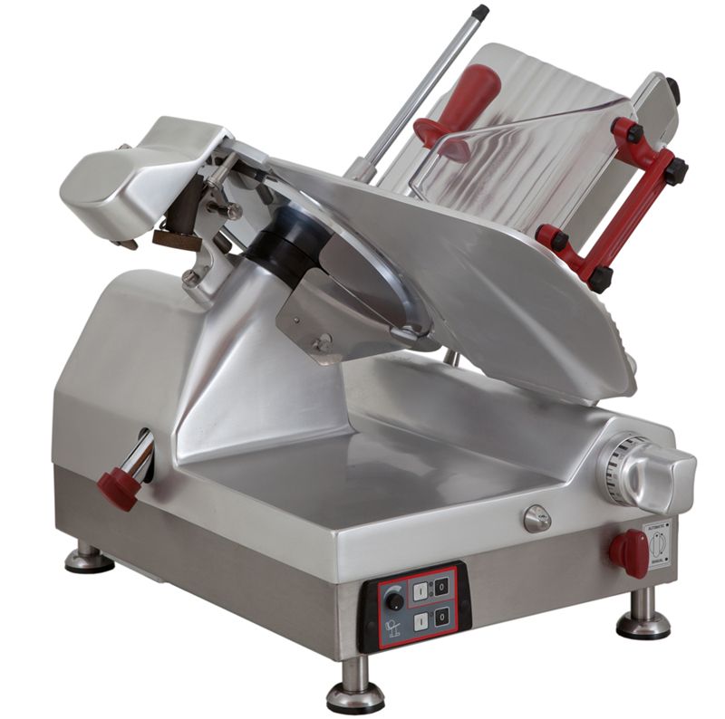 Omcan MS-IT-0330-N Omas 13" Gear-Driven Automatic Meat Slicer, Plexiglass Guard, 120V