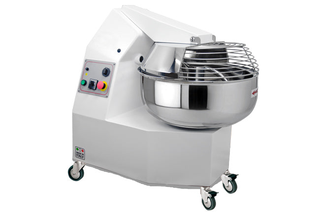 Omcan MX-IT-0025 Stainless Steel Single-Speed Dough Fork Mixer, 26.4 qt, Timer, 200-240V/1Ph