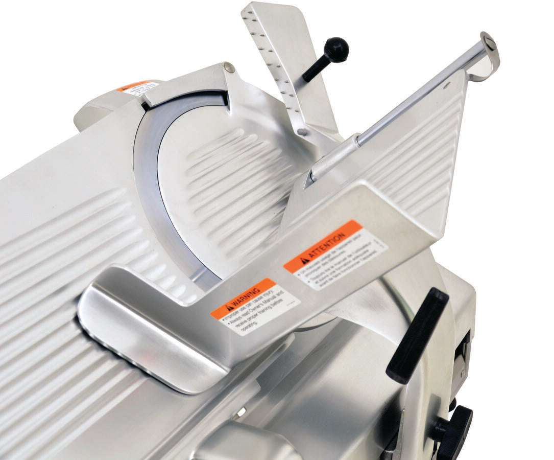 Omcan 13645 Omas 13" Gear-Driven Automatic Meat Slicer, Anodized Aluminum Body, Stainless Steel