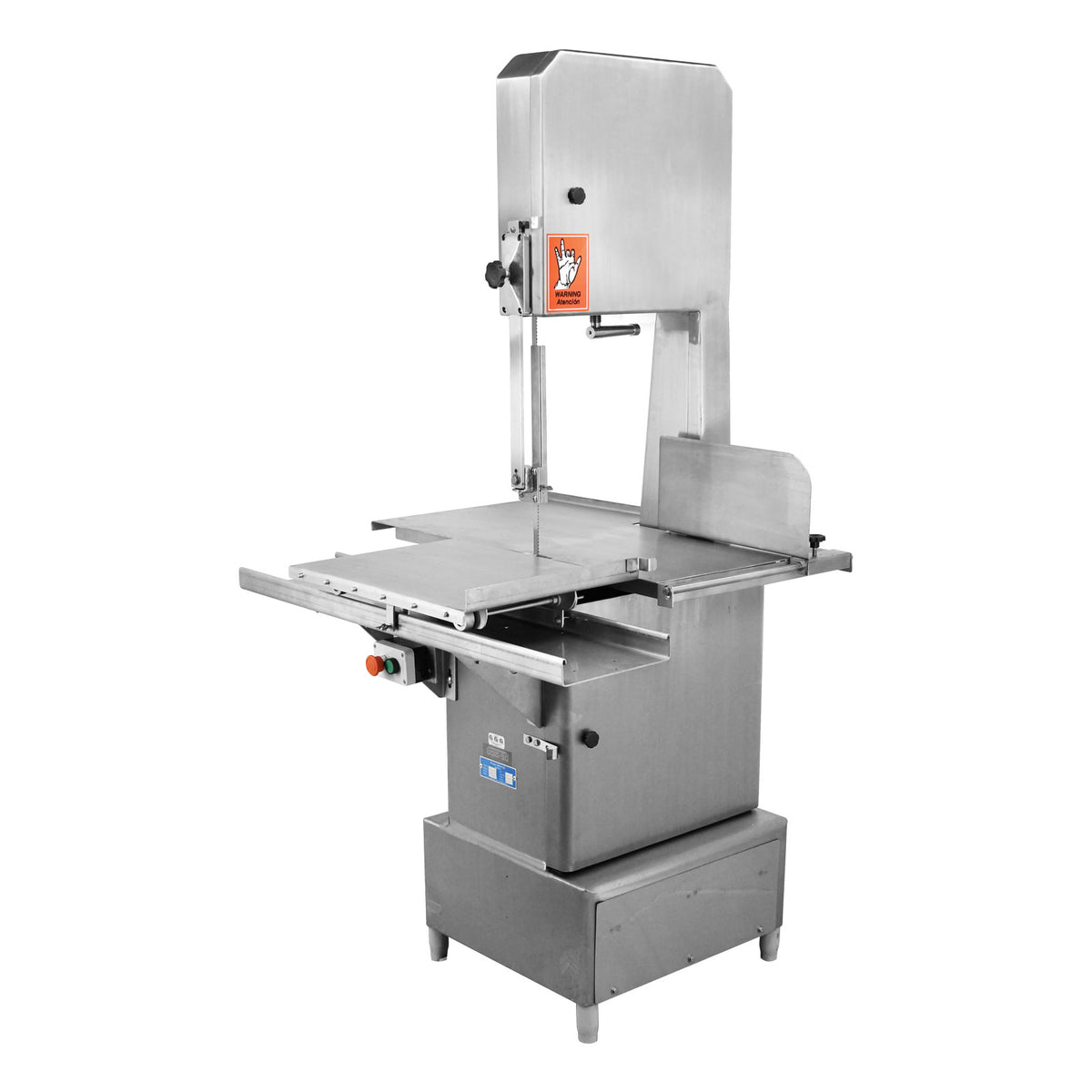 Omcan 45979 Stainless Steel 3 HP Floor Band Saw with 126" Blade Length, 220V/3Ph