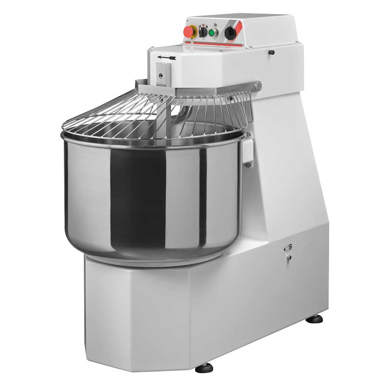 Omcan 13167 Avancini Stainless Steel 40 qt Heavy-Duty Spiral Dough Mixer, 1 Speed, 220V / 60Hz / 1Ph