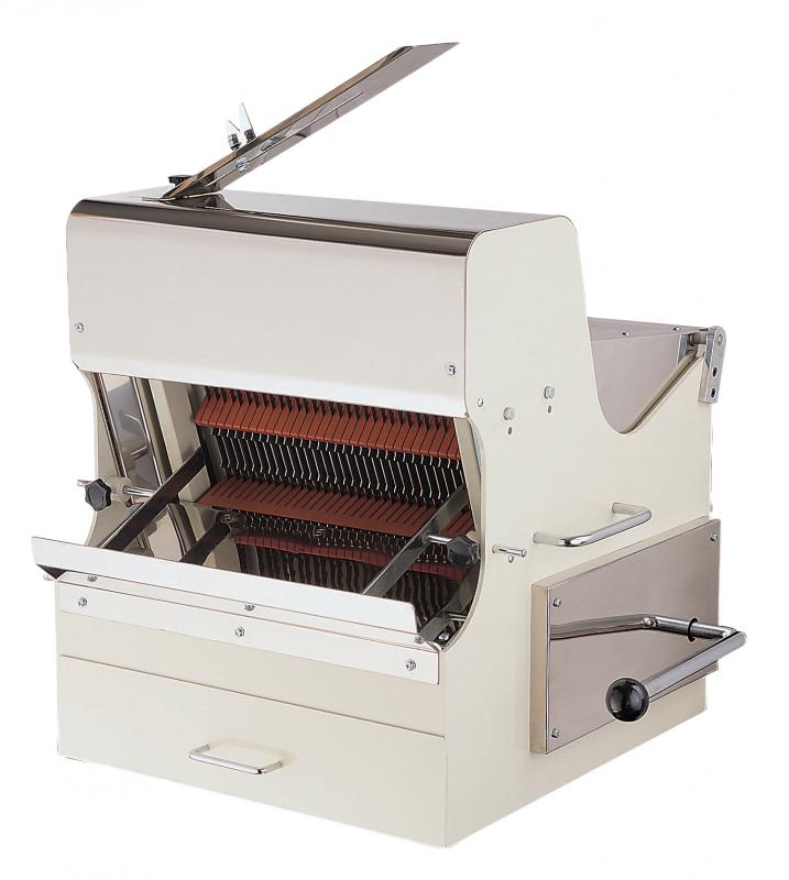 Omcan SB-TW-0016-S 30 In. Bread Slicer, 26 Blades with Safety Guard and Crumb Drawer