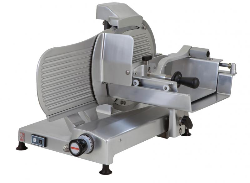 Omcan 39631 Omas S-Series 14" Horizontal Gear-Driven Meat Slicer, 110V