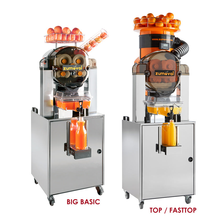 Omcan 40539 Zumoval Top/FastTop Dispenser Stand, 28-45 Fruits/Min, 5L Dispenser, Automatic Feed, Stainless Steel