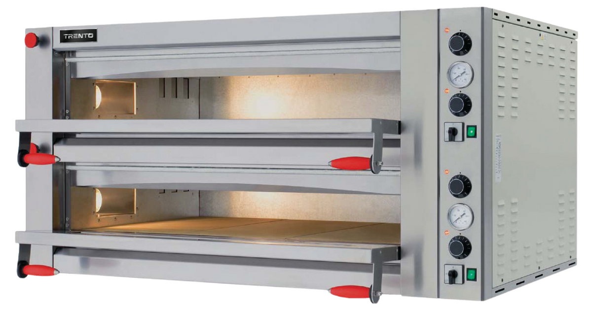 Omcan 40638 Fuoco Series 43" Double Chamber Electric Pizza Oven, 13,200W, 220V/3Ph