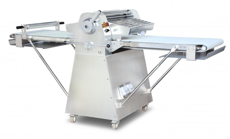 Omcan BE-CN-2083-FSS Floor Model Reversible Dough Sheeter, 20.5 In. Rollers, Foldable Tables, Stainless Steel