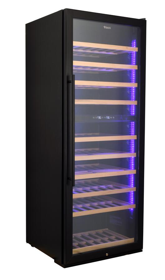 Omcan WC-CN-0275-D Vinovero 28 In. Dual Zone Wine Cooler, 290 Bottle Capacity, Black Glass Door, R600a Refrigerant