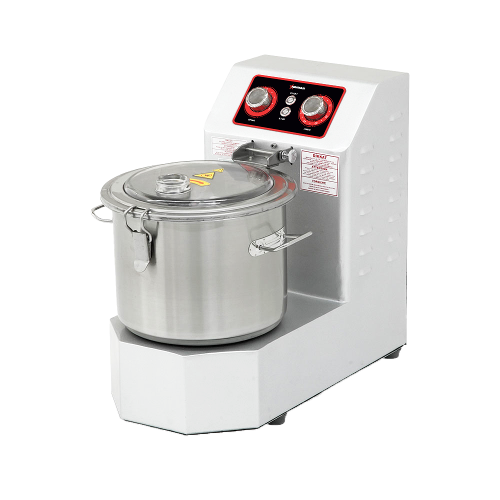 Omcan FP-TR-0015 15 L Hummus Mixer and Food Processor, Dual-Speed, Adjustable Speed and Timer, 208V Three-Phase