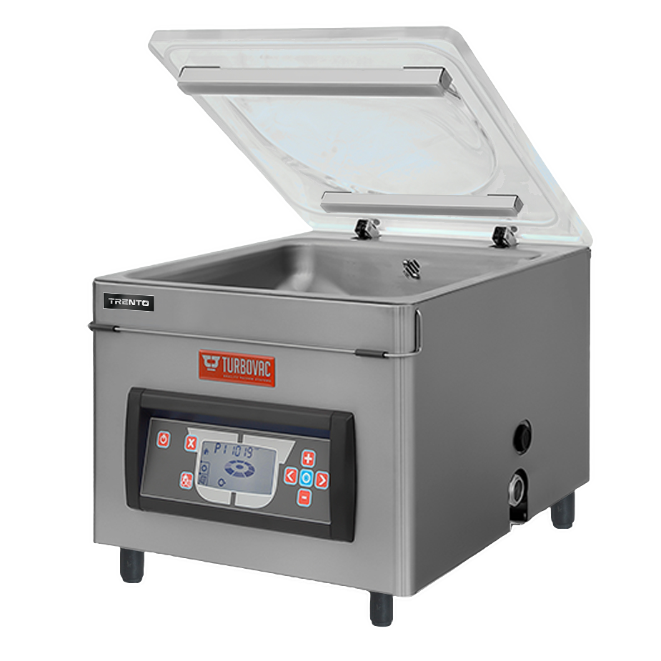 Turbovac TS40-LL21 21 In. Dual Seal Bar Tabletop Vacuum Sealer, 25m³ Busch Pump, 10-Program Control, Deep-Drawn Chamber