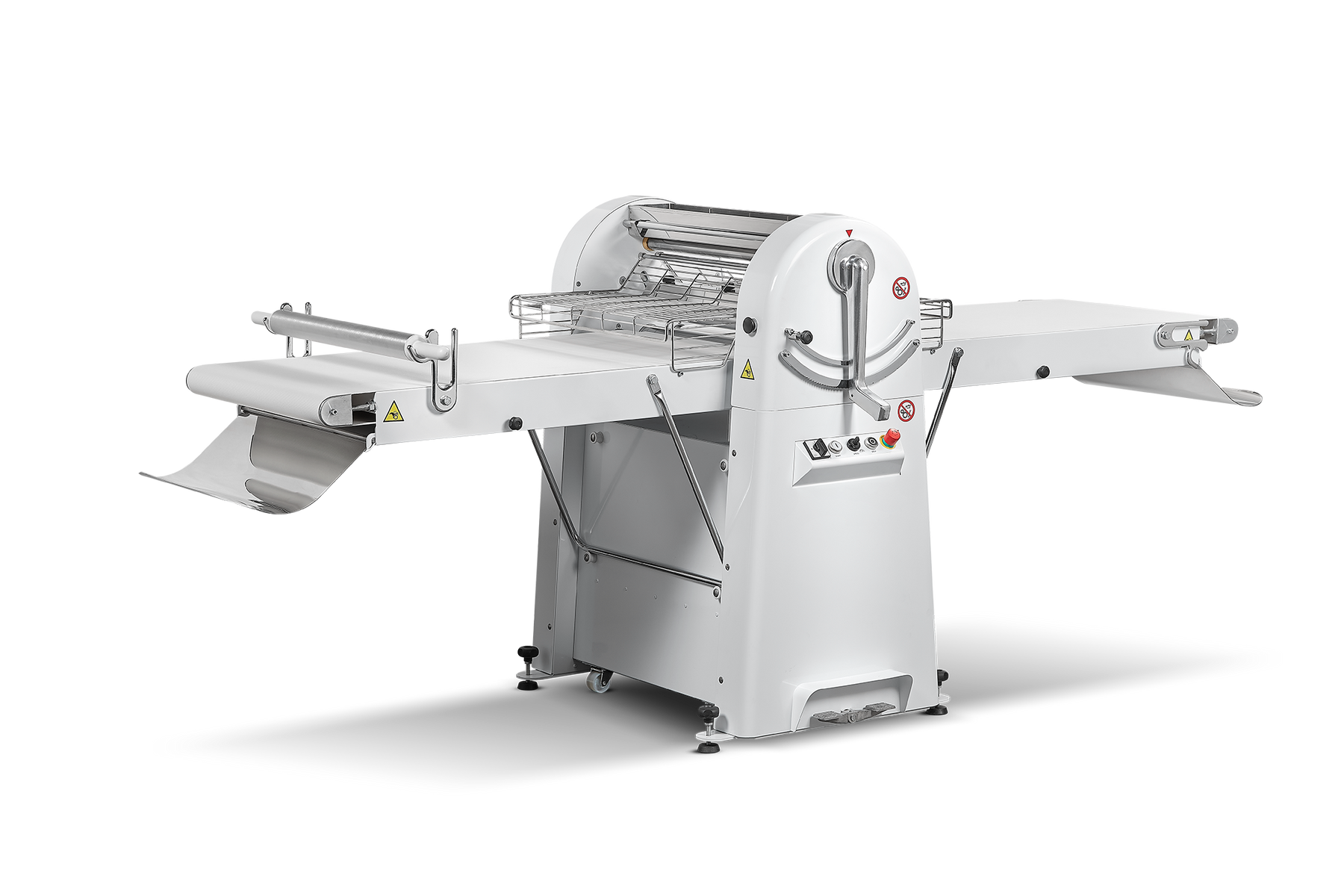 Kemplex BE-IT-0710 23.6 In. SF500 Floor Dough Sheeter, 750W with 19.7 In. Cylinders and Folding Tables