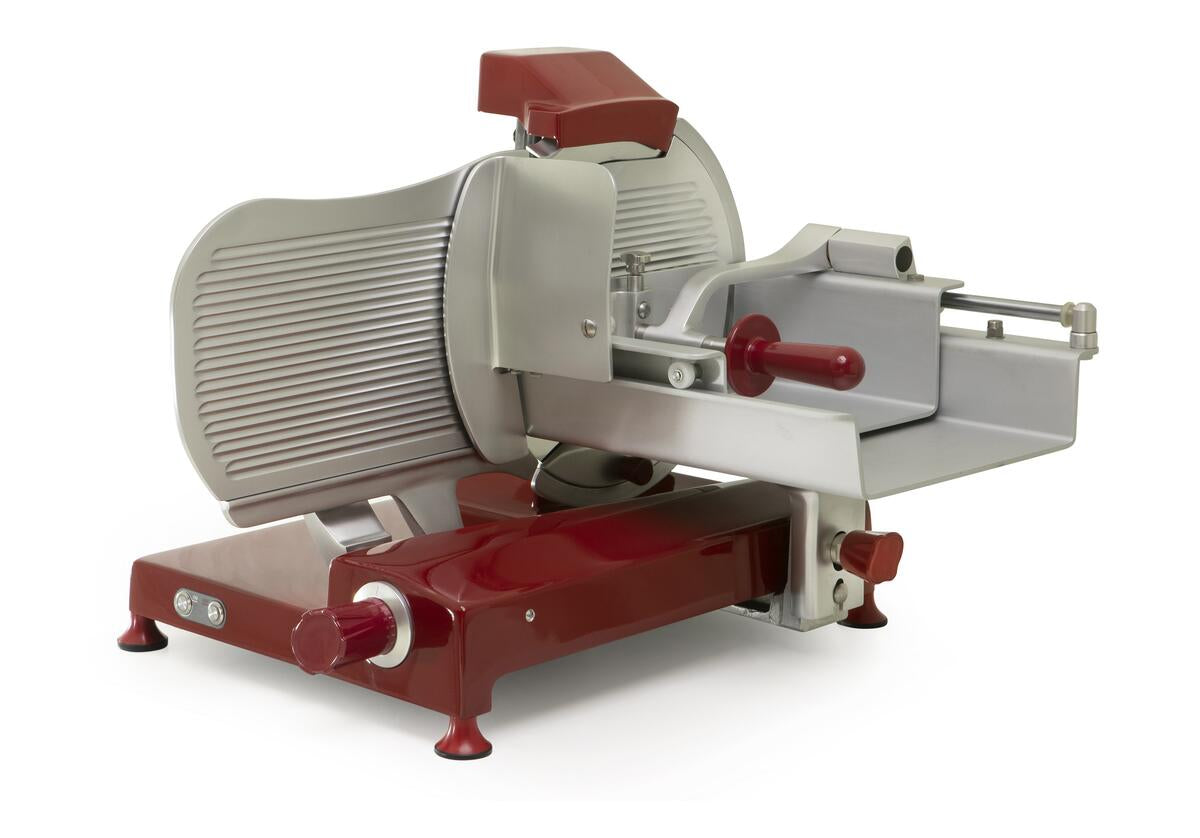 Omcan 49532 Omas S-Series 15" Horizontal Gear-Driven Meat Slicer, Red, 110V