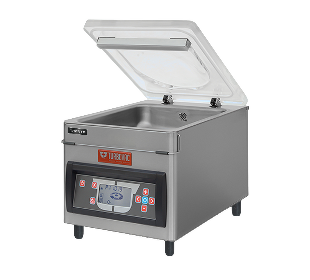 Omcan TS20-L8 Turbovac TS20 Tabletop Vacuum Packaging Machine, 11 In. Seal Length, 8 m³ Busch Pump, Deep Drawn Chamber