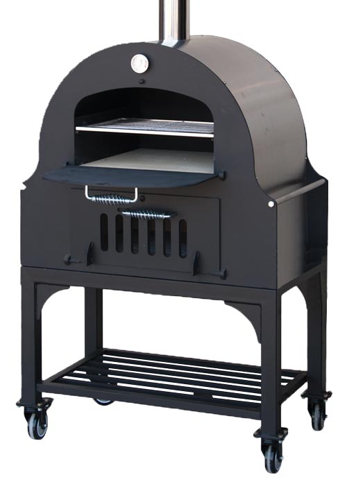 Omcan 31312 Medium Outdoor Wood Burning Oven with Stainless Steel Oven Shelf and Stand, 950°F