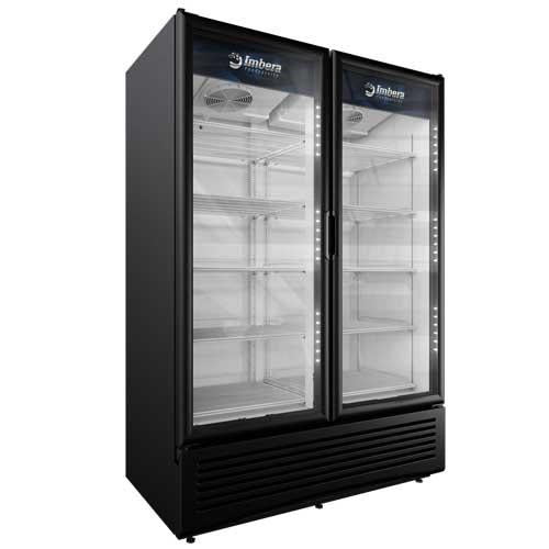 Omcan VRD43 54 In. Imbera Two Glass Door Merchandiser Refrigerator, 41 Cu. Ft., Energy Star, BMAD System