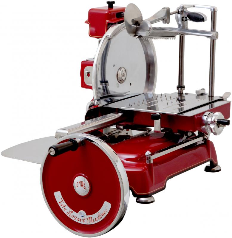 Omcan 44007 Omas 12.5" La Volano Heritage Manual Flywheel Meat Slicer, Stainless Steel