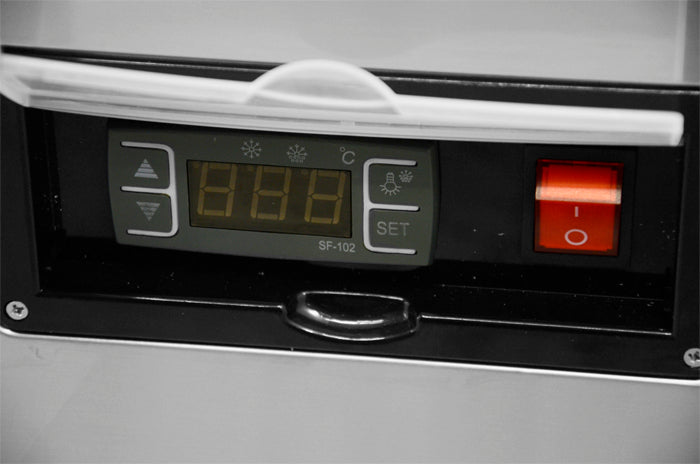 Omcan RS-CN-0770 51 In. Open Grab-and-Go Refrigerated Display, Night Curtain, Ventilated Cooling, Stainless Steel