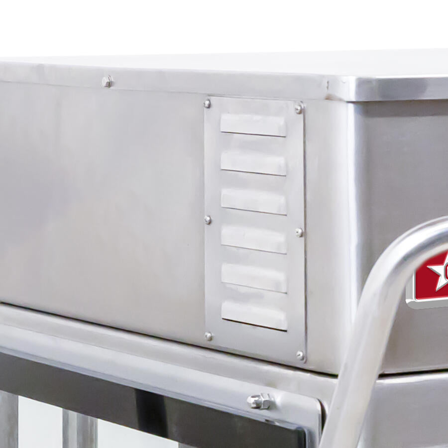 Omcan 46322 Stainless Steel Pizza Dough Former and Stretcher, 370W, 110-120V/1Ph