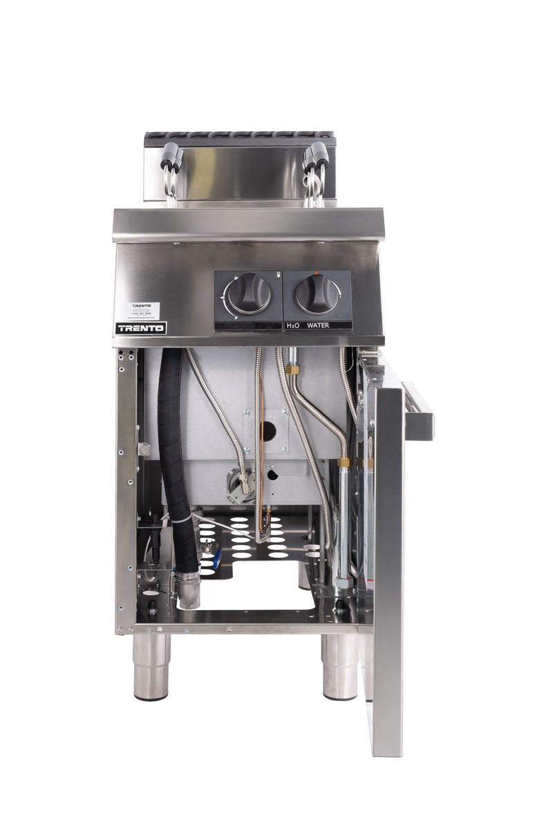 Omcan CE-IT-0045 12 Gallon Single Tank Natural Gas Pasta Cooker, Single Burner, Stainless Steel, 47,500 BTU