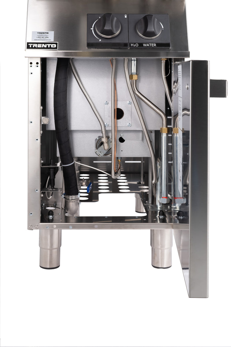 Omcan CE-IT-0045 12 Gallon Single Tank Natural Gas Pasta Cooker, Single Burner, Stainless Steel, 47,500 BTU