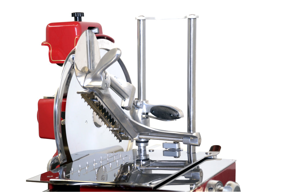 Omcan 44007 Omas 12.5" La Volano Heritage Manual Flywheel Meat Slicer, Stainless Steel
