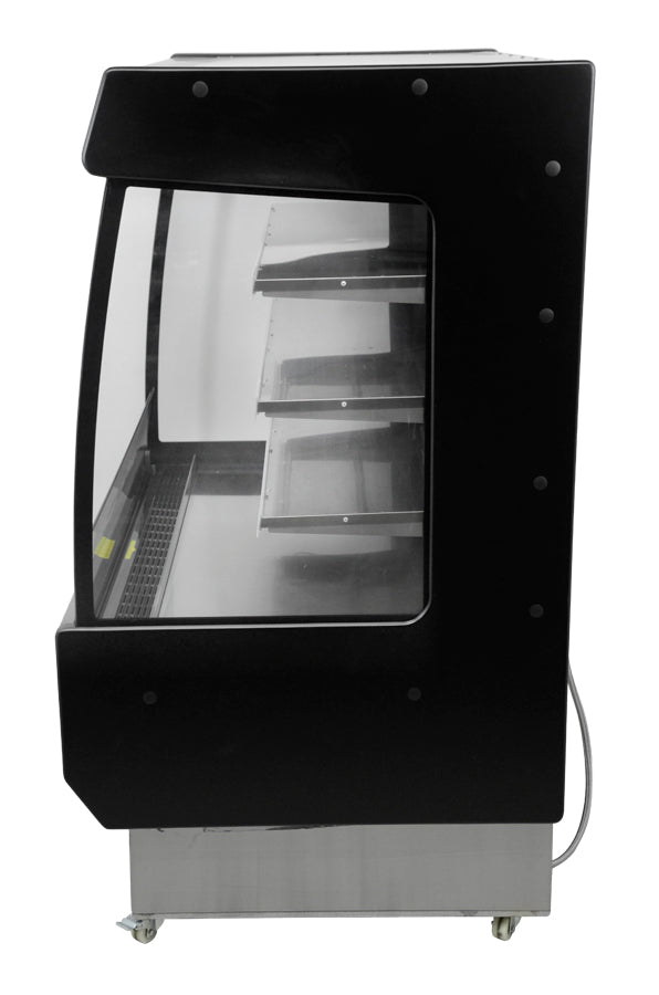 Omcan RS-CN-0770 51 In. Open Grab-and-Go Refrigerated Display, Night Curtain, Ventilated Cooling, Stainless Steel