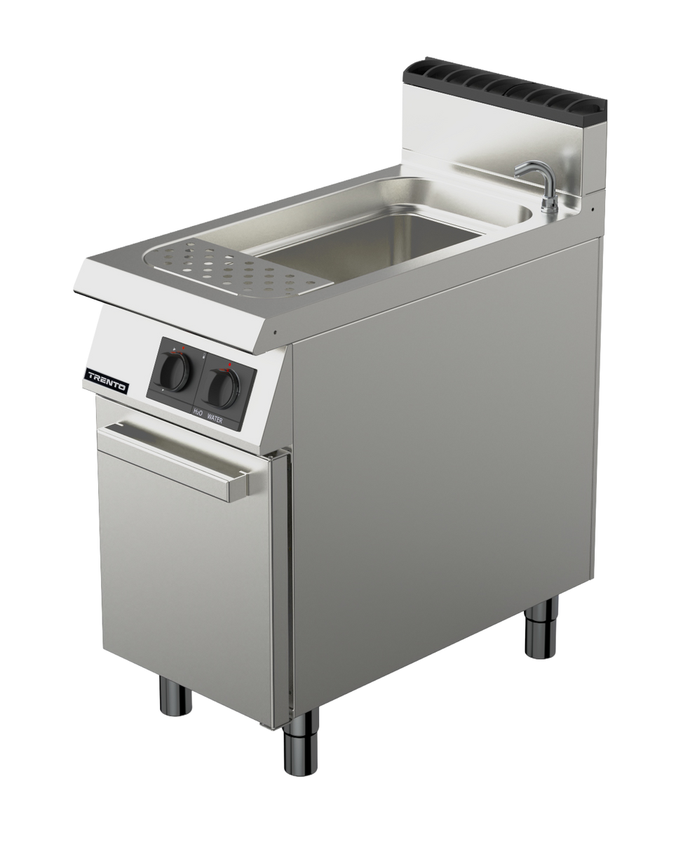 Omcan CE-IT-0045 12 Gallon Single Tank Natural Gas Pasta Cooker, Single Burner, Stainless Steel, 47,500 BTU
