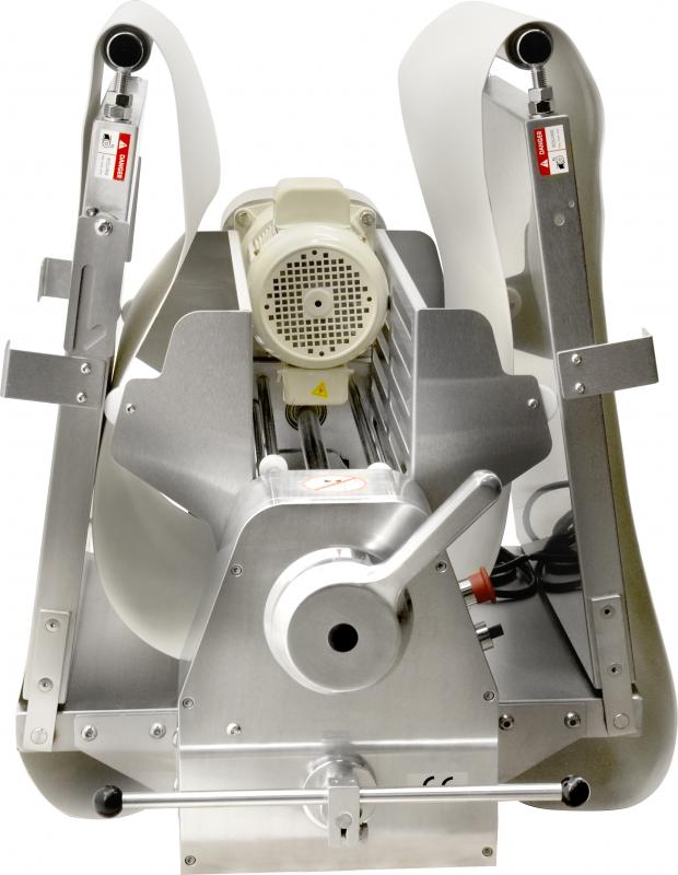 Omcan BE-CN-2083-CSS 30 In. Stainless Steel Countertop Reversible Dough Sheeter, 560W, Foldable Tables, Safety Guards