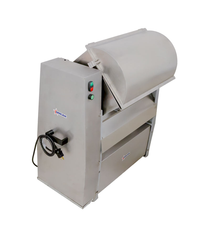 Omcan MM-BR-0050 110 lb. Medium-Duty Meat Mixer, Stainless Steel Tank and Blades, Tilting Discharge