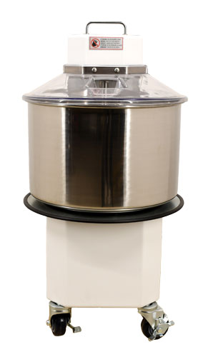 Omcan MX-IT-0030-R 34 Qt. Spiral Dough Mixer with Removable Bowl, 1.5 HP, Stainless Steel