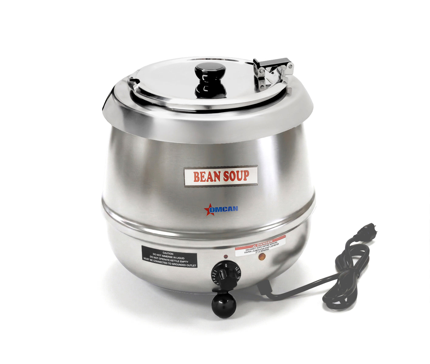 Omcan FW-CN-0010-S 13 In. Soup Kettle, 10.6 Qt, All Stainless Steel, Thermostat Control