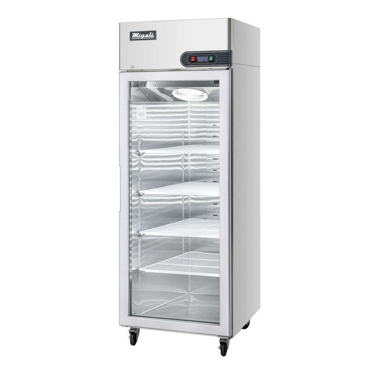 Migali C-1FG-HC 28 In. 1 Door Glass Door Reach-In Freezer, 21.4 Cu Ft, R290 Refrigerant