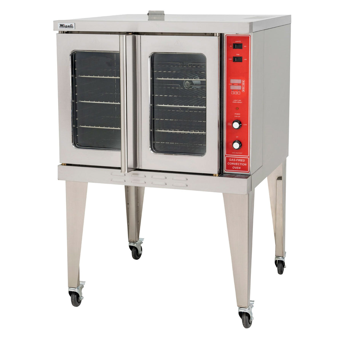 Migali C-CO1-SD-NG 38 In. Standard Depth Single Convection Oven, Natural Gas, 5 Full-Size Pan Capacity, 46,000 BTU