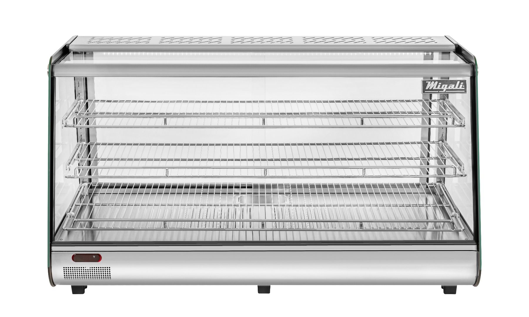 Migali C-HCT47 47 In. Heated Counter-Top Display Case, Straight Glass, Rear Sliding Doors, 6.5 Cu Ft